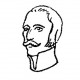 Heads With Moustache, without Queue, Open Collar