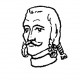 tête à moustache,perru,collet fermé