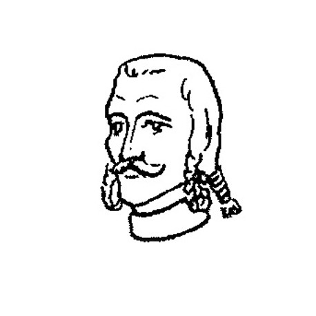 tête à moustache,perru,collet fermé