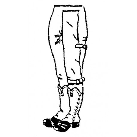 Legs Short gaiters light infantry style with drum cloth attention