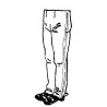 Legs Plain cavalry trousers attention