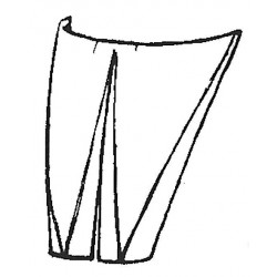 Coat tails Long, plain, false turnbacks