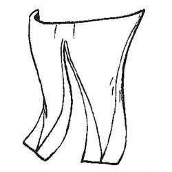 Coat tails Long, plain, false turnbacks