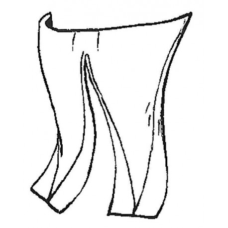 Coat tails Long, plain, false turnbacks