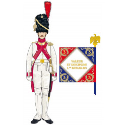 Grenadiers -Hollandais ,de la garde porte drapeau