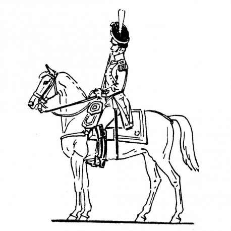 fusiliers-grenadiers officier à cheval