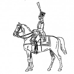 tiralleurs-grenadiers officier à cheval