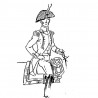 Infanterie de la ligne Italienne 1804-1812 officier à cheval