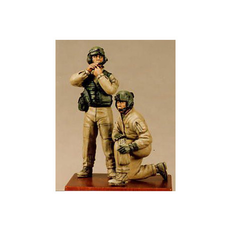 Equipage US Black Hawk 2004 au sol - 2 fig