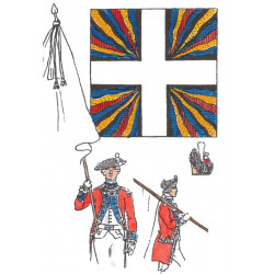 Garde suisses 1775-1792 porte drapeau