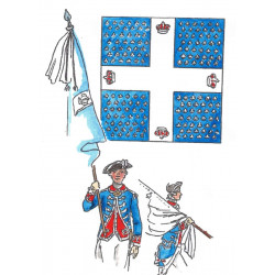 Garde française 1775-1789 porte drapeau