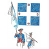 Garde française 1775-1789 porte drapeau