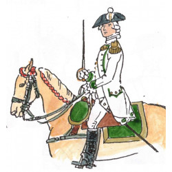 Infanterie française 1779-1791 officier à cheval