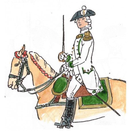 Infanterie française 1779-1791 officier à cheval