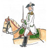 Infanterie française 1779-1791 officier à cheval