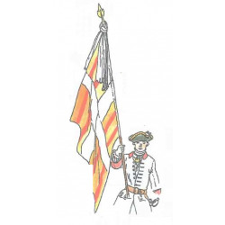 Infanterie française 1750-1760 porte drapeau