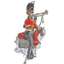 Scots Greys ,trompette, 1812-15, 2nd Dragoons