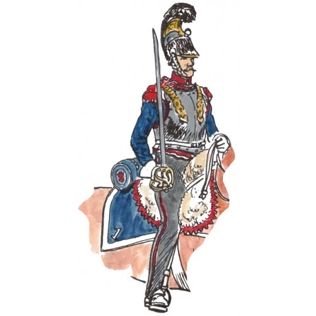 France ,1er régiment de Cuirassier de la Reine 1818