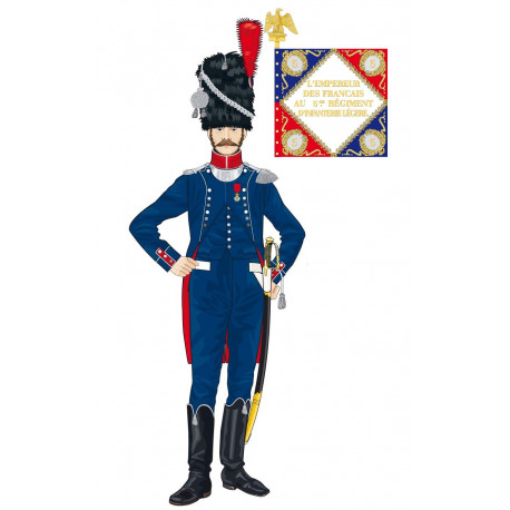 Infanterie légère 1804-1815 porte drapeau