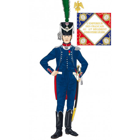 Infanterie légère 1804-1815 chasseur porte drapeau