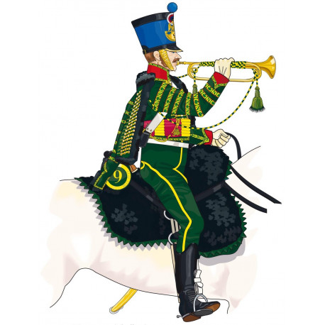 Hussard grande tenue 1813-1815 trompette