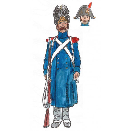 Grenadier à pied en capote soldat