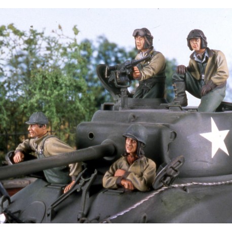 Equipage de char US Ardennes 1944 (4 fig)