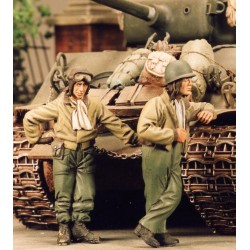 Equipage de char US hiver 1944-45 (2 fig)