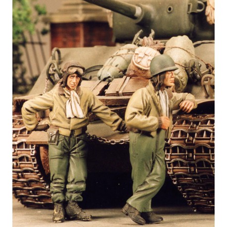 Equipage de char US hiver 1944-45 (2 fig)